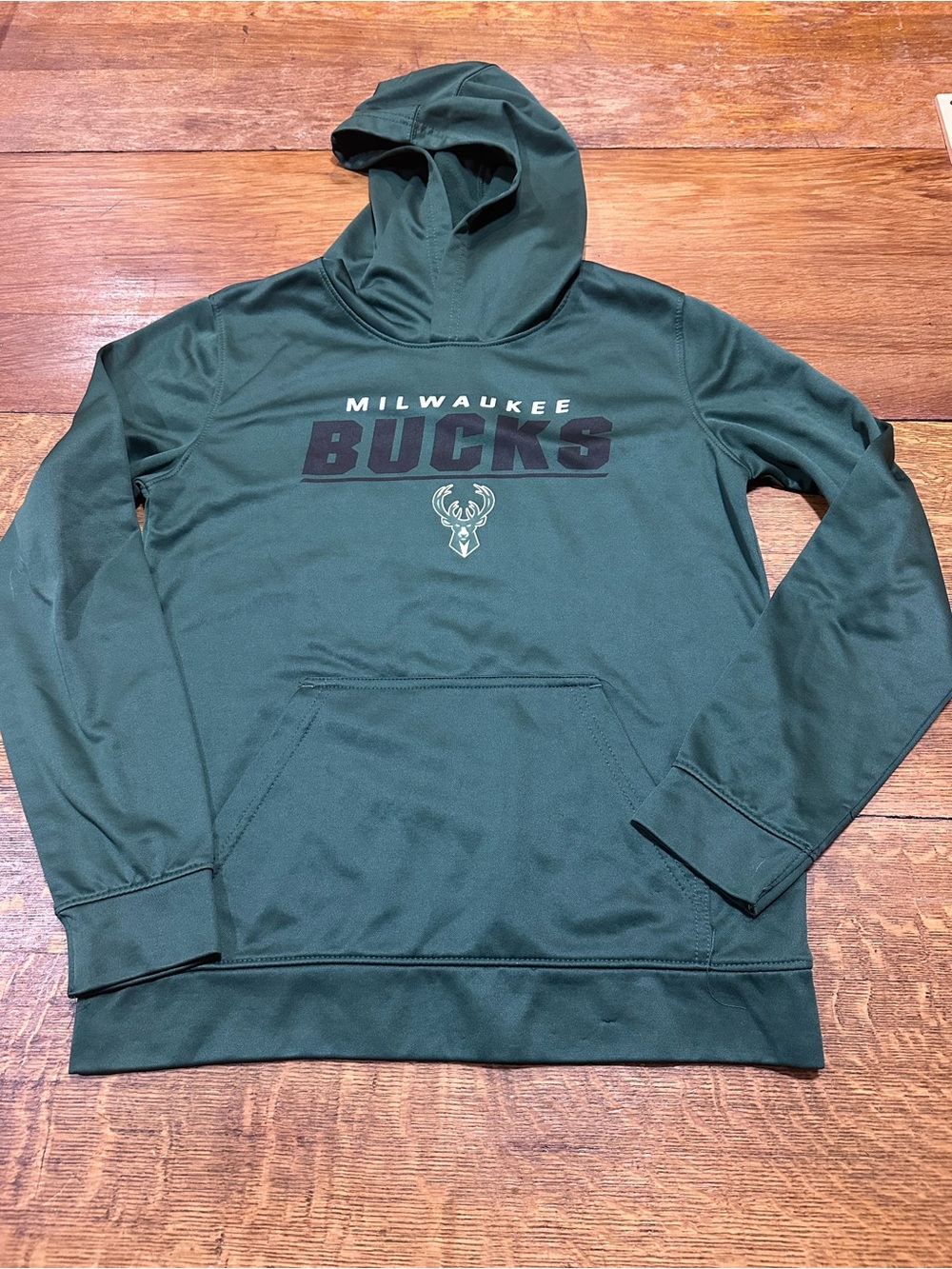 NBA Milwaukee‎ Bucks Dark Green Pullover Hoodie kids sz 14-16